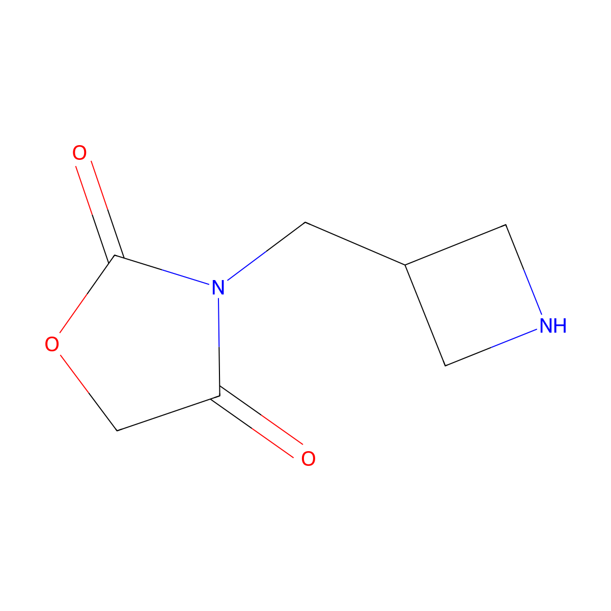 3-[(Azetidin-3-yl)methyl]-1,3-oxazolidine-2,4-dione molecular structure, CAS 1706455-82-4