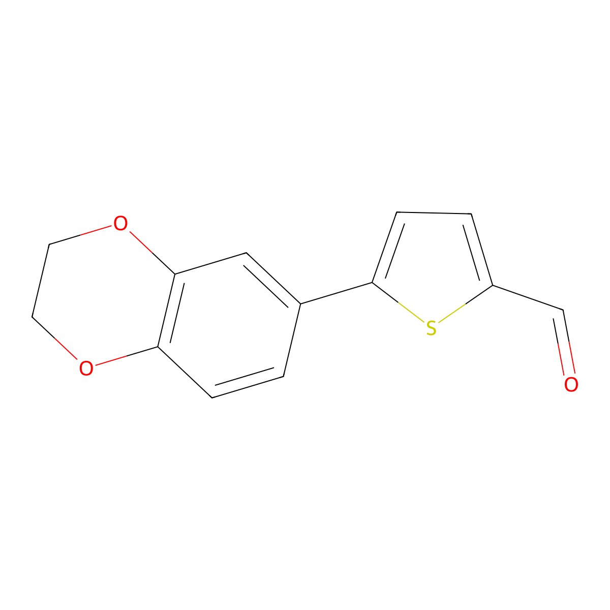 5-(2,3-Dihydrobenzo[b][1,4]dioxin-6-yl)thiophene-2-carbaldehyde molecular structure, CAS 1706455-93-7