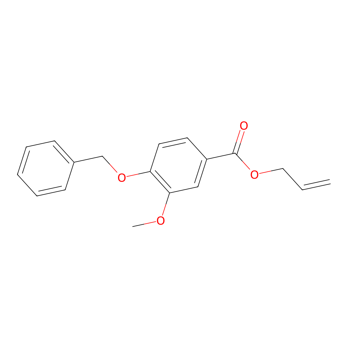 Allyl 4-(benzyloxy)-3-methoxybenzoate molecular structure, CAS 1706456-33-8
