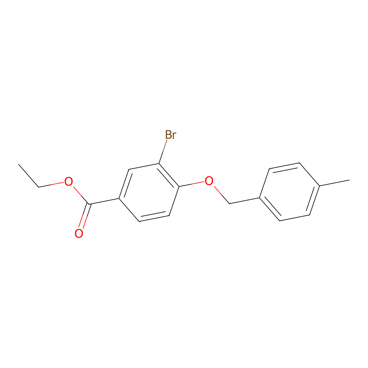 Ethyl 3-bromo-4-((4-methylbenzyl)oxy)benzoate molecular structure, CAS 1706456-39-4