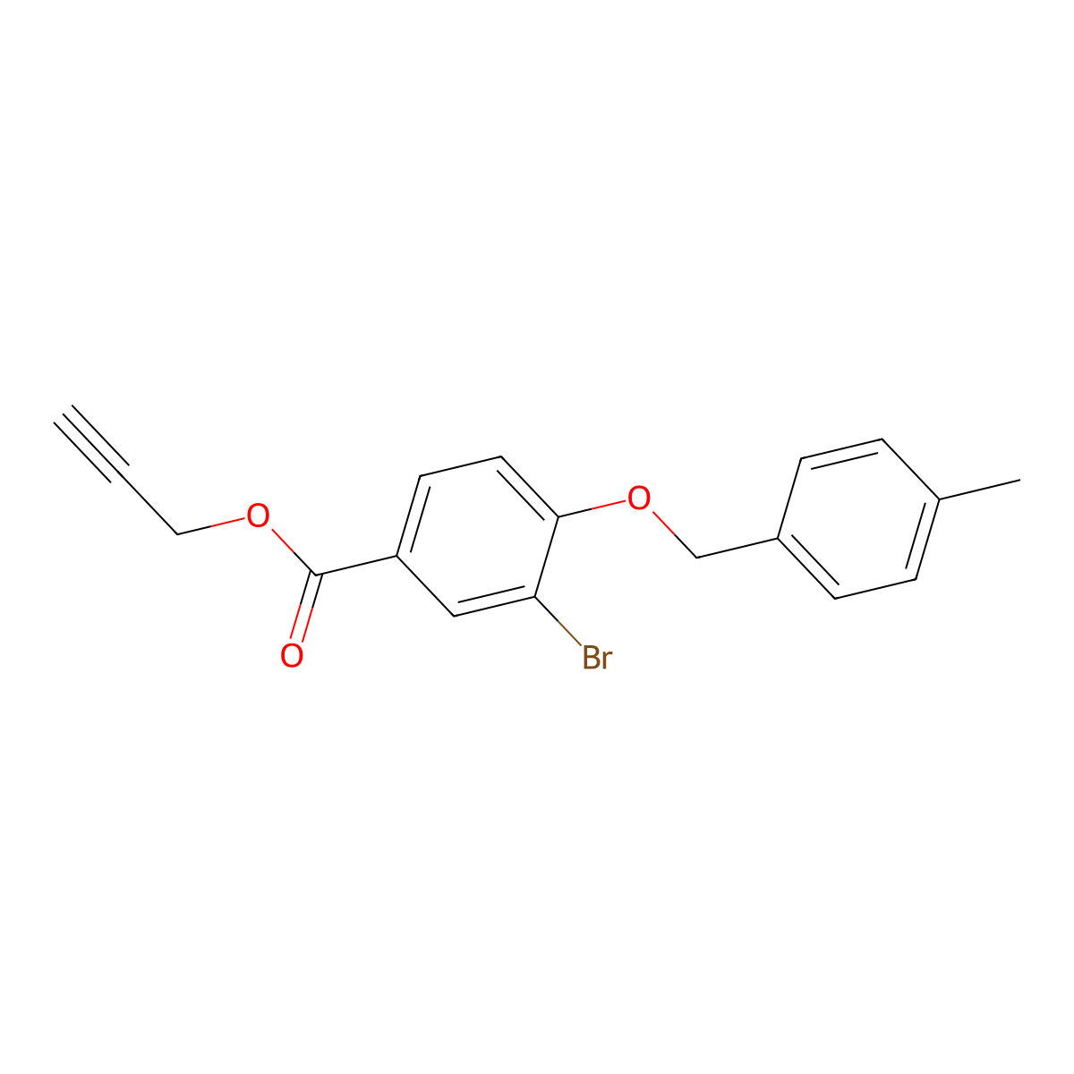 Prop-2-yn-1-yl 3-bromo-4-((4-methylbenzyl)oxy)benzoate molecular structure, CAS 1706456-44-1