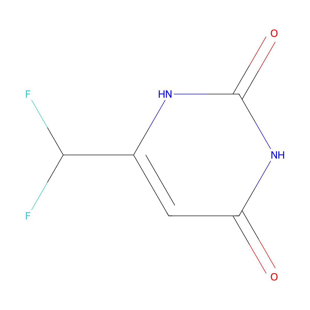 6-(Difluoromethyl)-1,2,3,4-tetrahydropyrimidine-2,4-dione molecular structure, CAS 1706456-86-1
