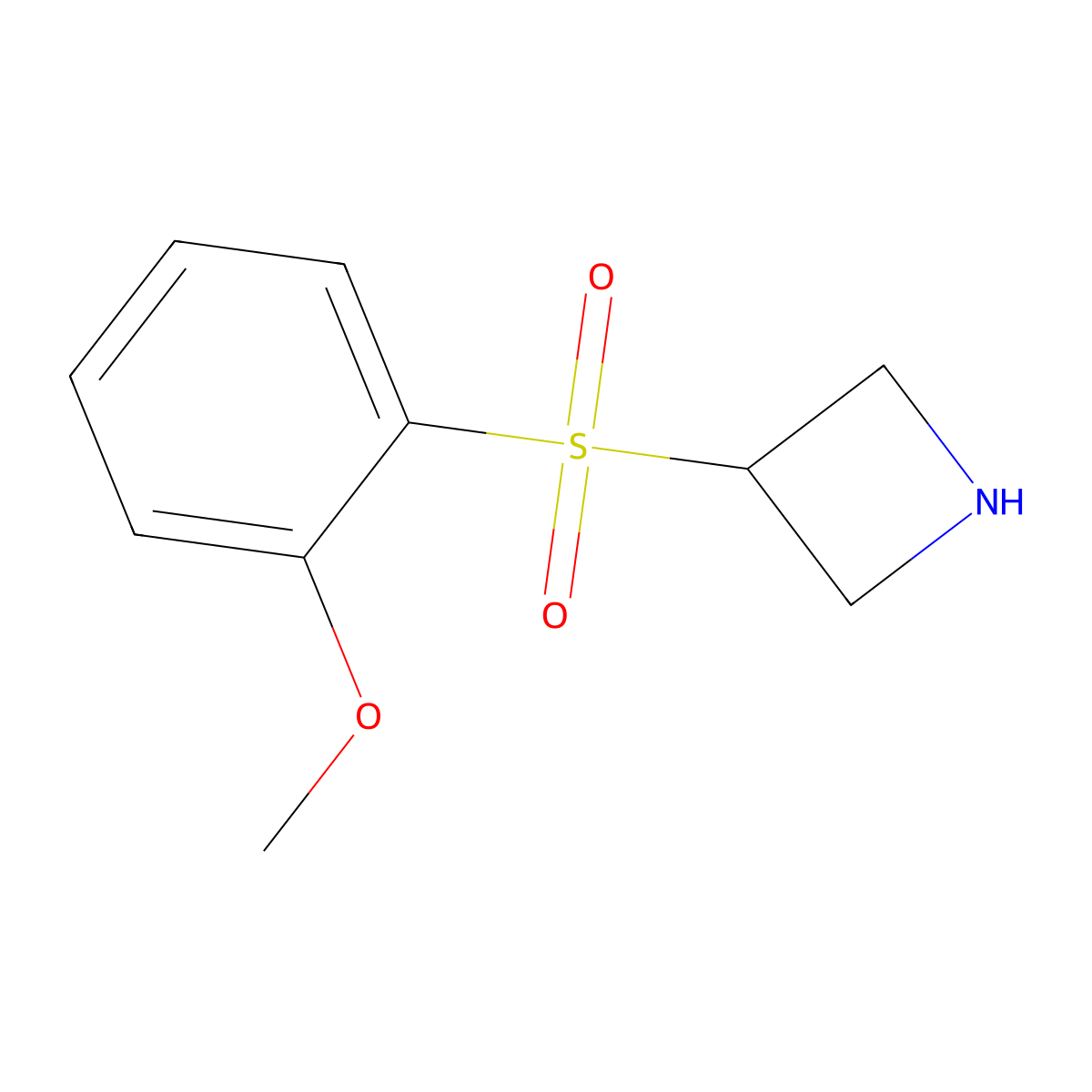 3-(2-Methoxybenzenesulfonyl)azetidine molecular structure, CAS 1706456-95-2