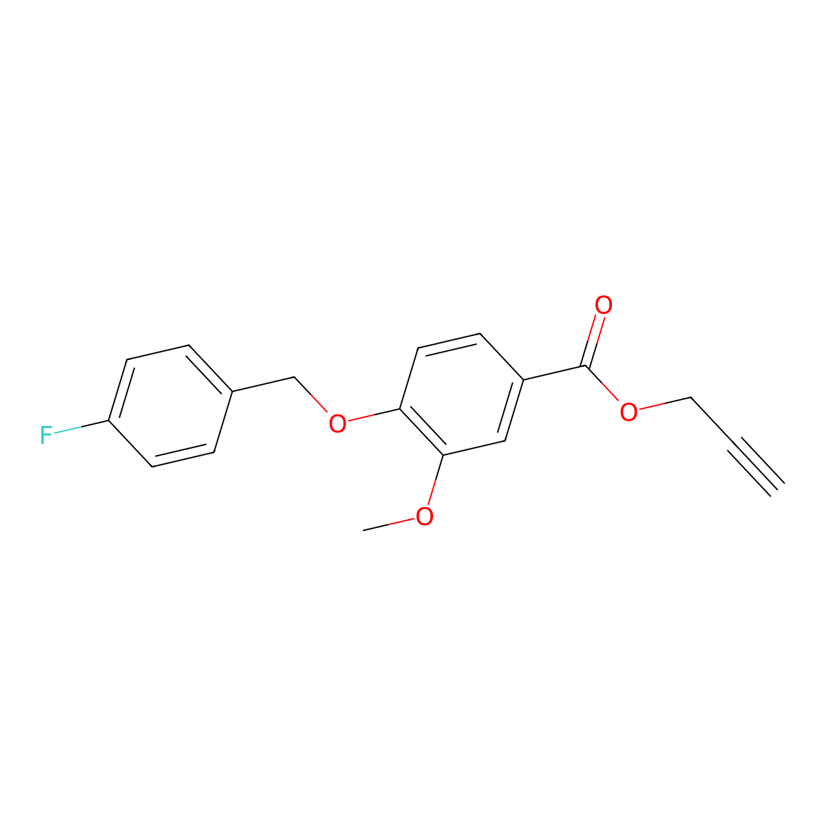 Prop-2-yn-1-yl 4-((4-fluorobenzyl)oxy)-3-methoxybenzoate molecular structure, CAS 1706457-27-3
