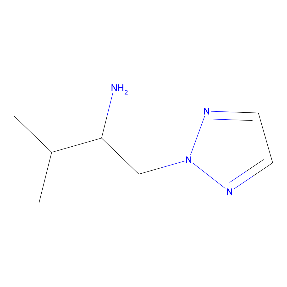3-Methyl-1-(2H-1,2,3-triazol-2-yl)butan-2-amine molecular structure, CAS 1706457-88-6