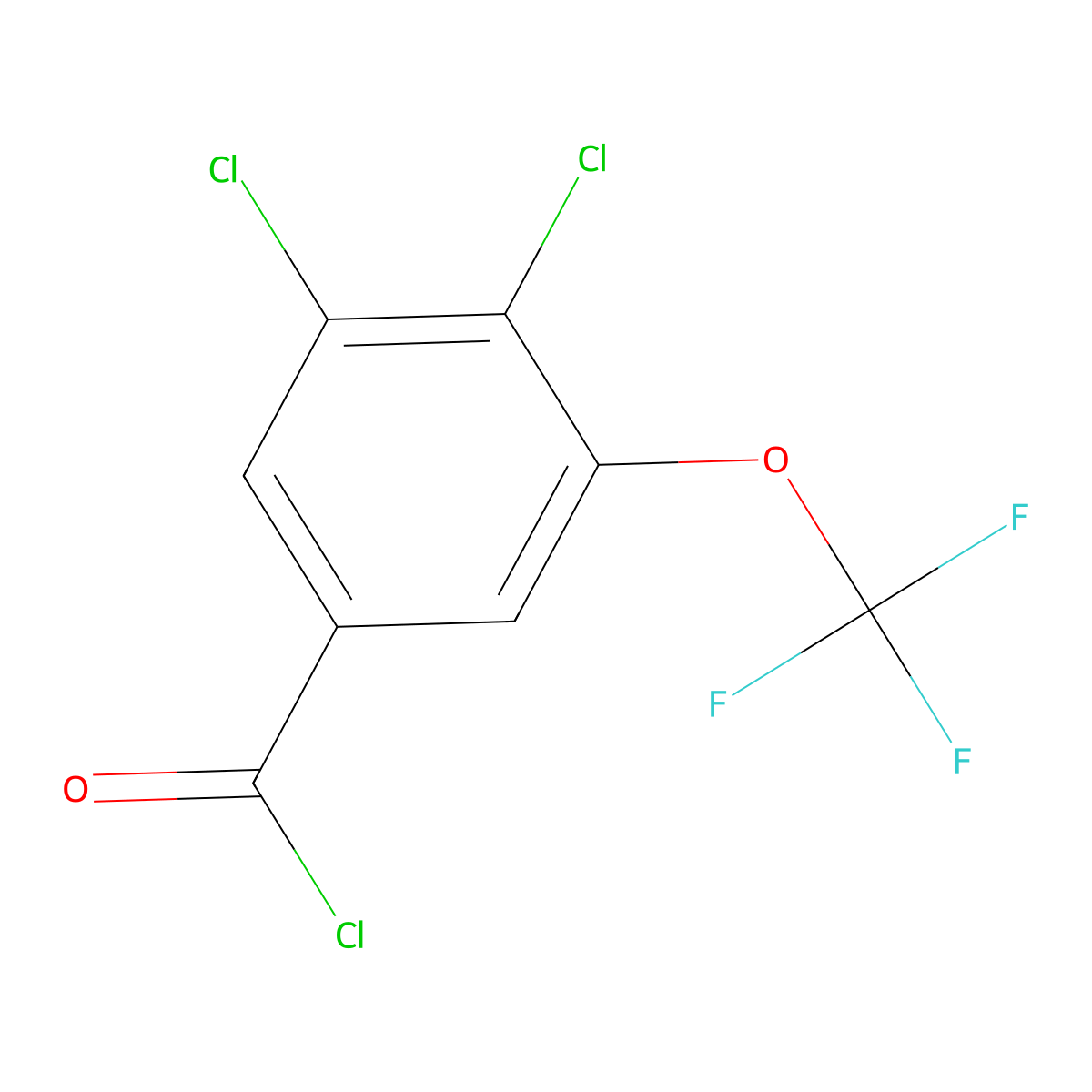 3,4-Dichloro-5-(trifluoromethoxy)benzoyl chloride molecular structure, CAS 1706458-00-5