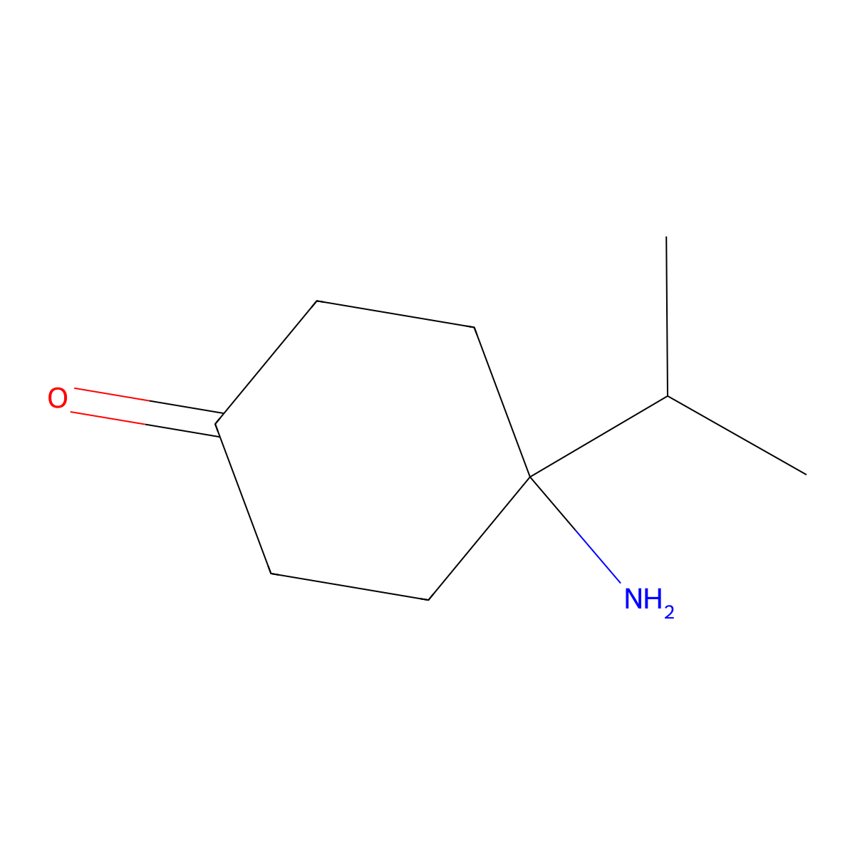 4-Amino-4-(propan-2-yl)cyclohexan-1-one molecular structure, CAS 1706458-04-9