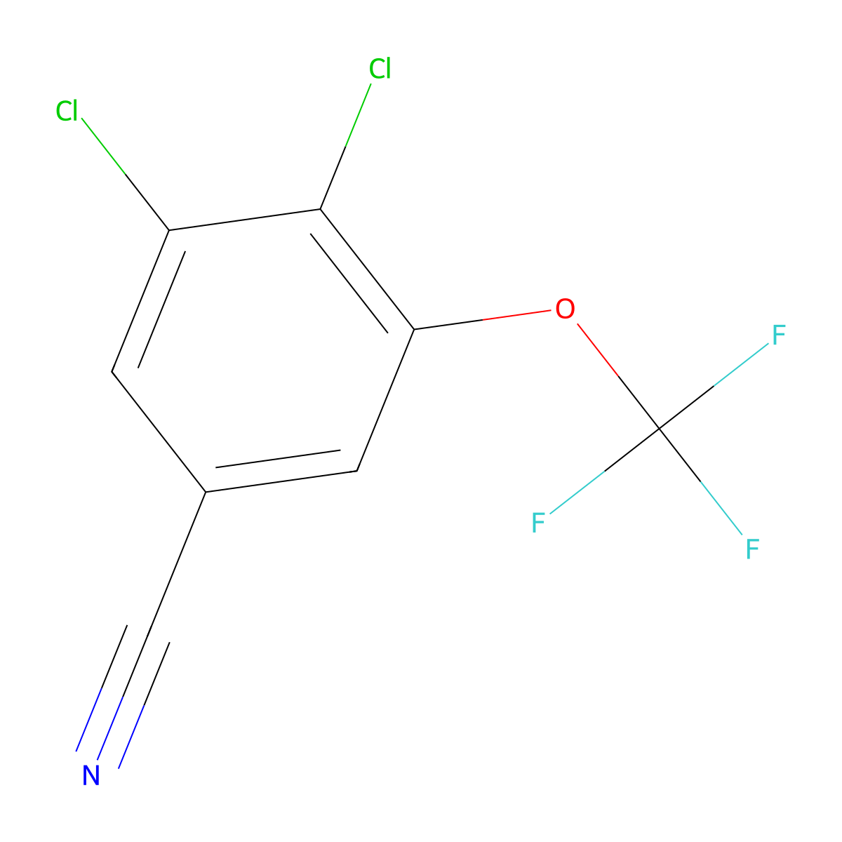 3,4-Dichloro-5-(trifluoromethoxy)benzonitrile molecular structure, CAS 1706458-14-1