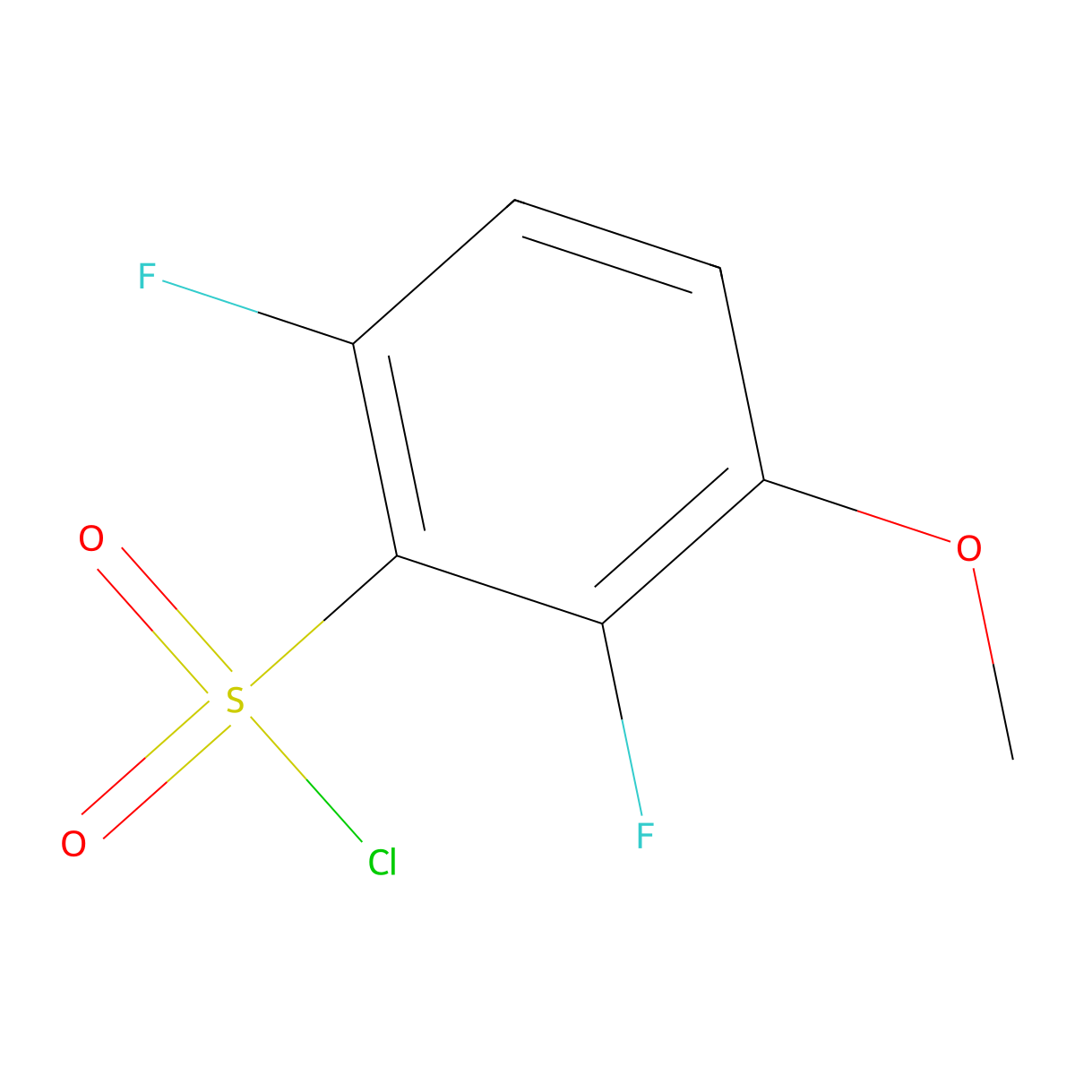 2,6-Difluoro-3-methoxybenzenesulfonyl chloride molecular structure, CAS 1706458-18-5