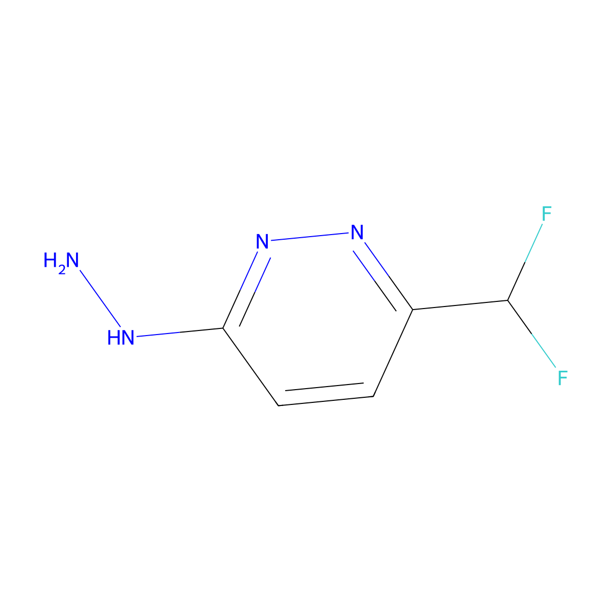 3-(Difluoromethyl)-6-hydrazinylpyridazine molecular structure, CAS 1706458-40-3