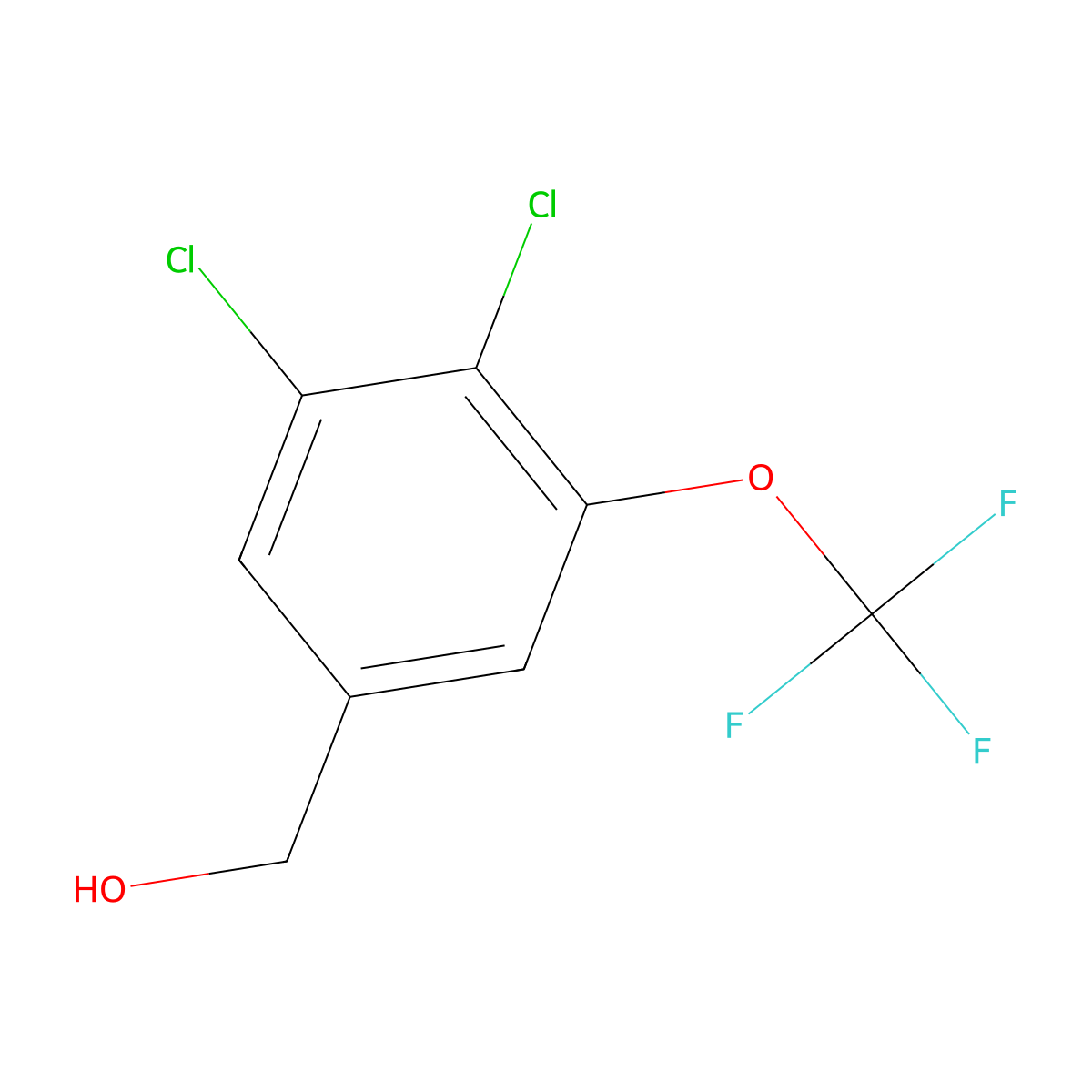 3,4-Dichloro-5-(trifluoromethoxy)benzyl alcohol molecular structure, CAS 1706458-54-9