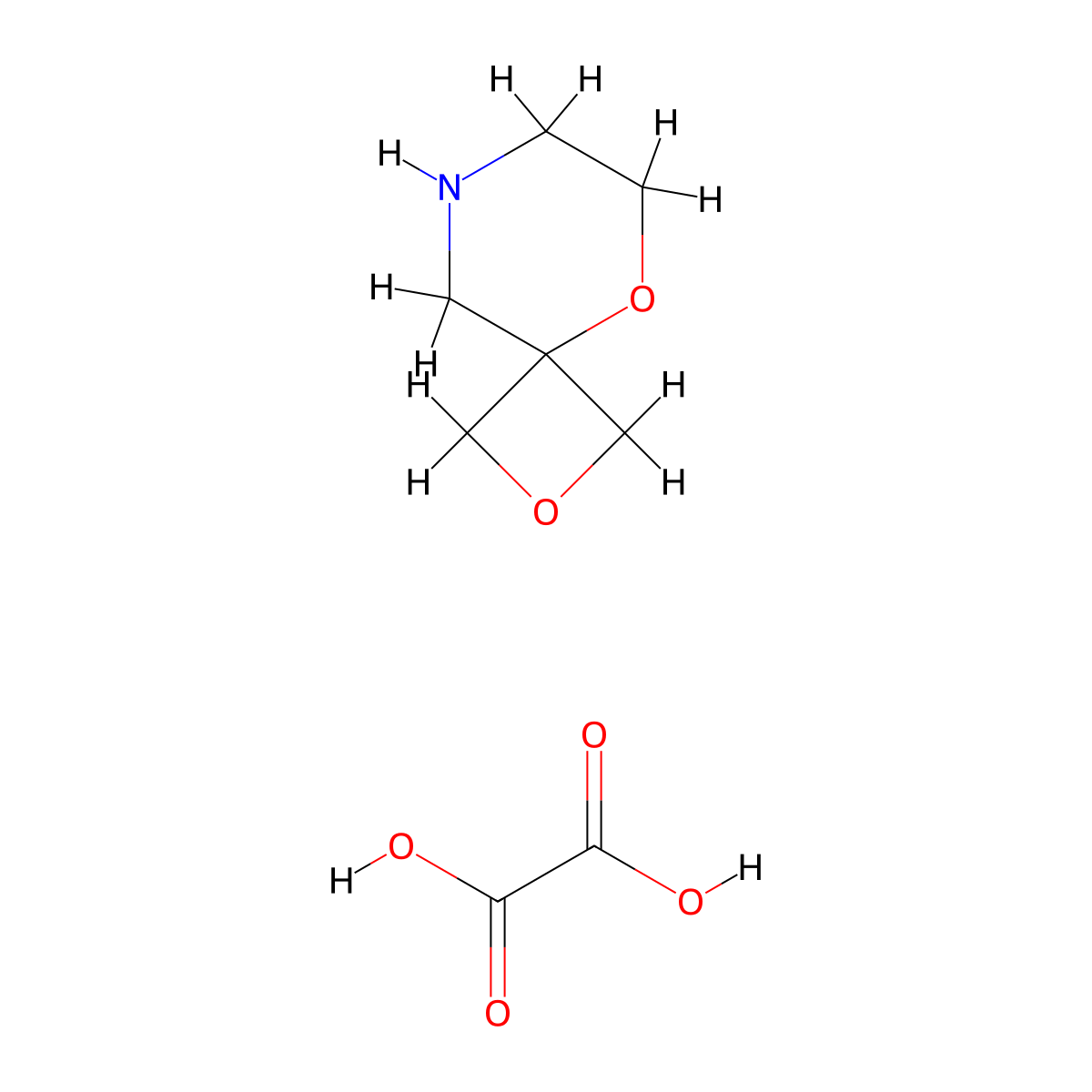 2,5-Dioxa-8-aza-spiro[3.5]nonane oxalate molecular structure, CAS 1706458-74-3
