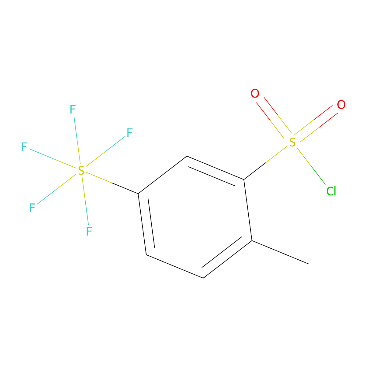 2-Methyl-5-(pentafluorosulfur)benzenesulfonyl chloride molecular structure, CAS 1706458-82-3