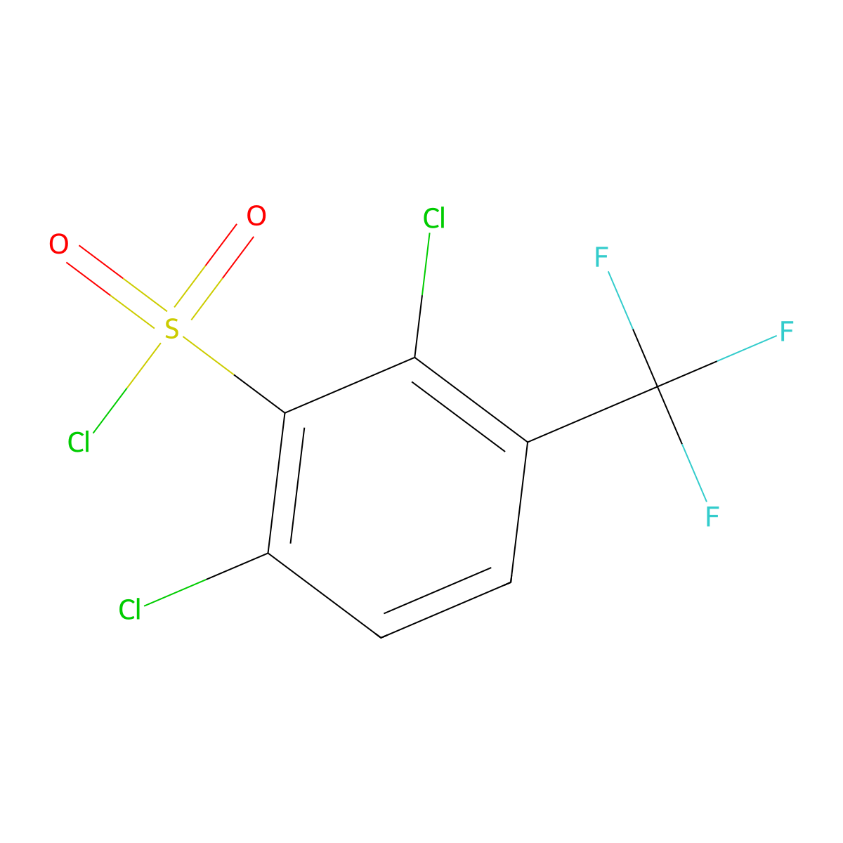 2,6-Dichloro-3-(trifluoromethyl)benzenesulfonyl chloride molecular structure, CAS 1706458-88-9