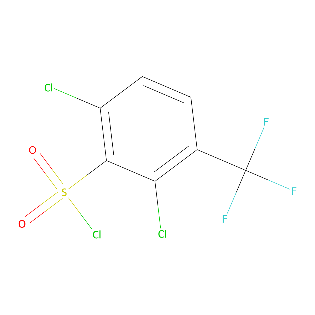 2,6-Dichloro-3-(trifluoromethyl)benzenesulfonyl chloride molecular structure, CAS 1706458-88-9