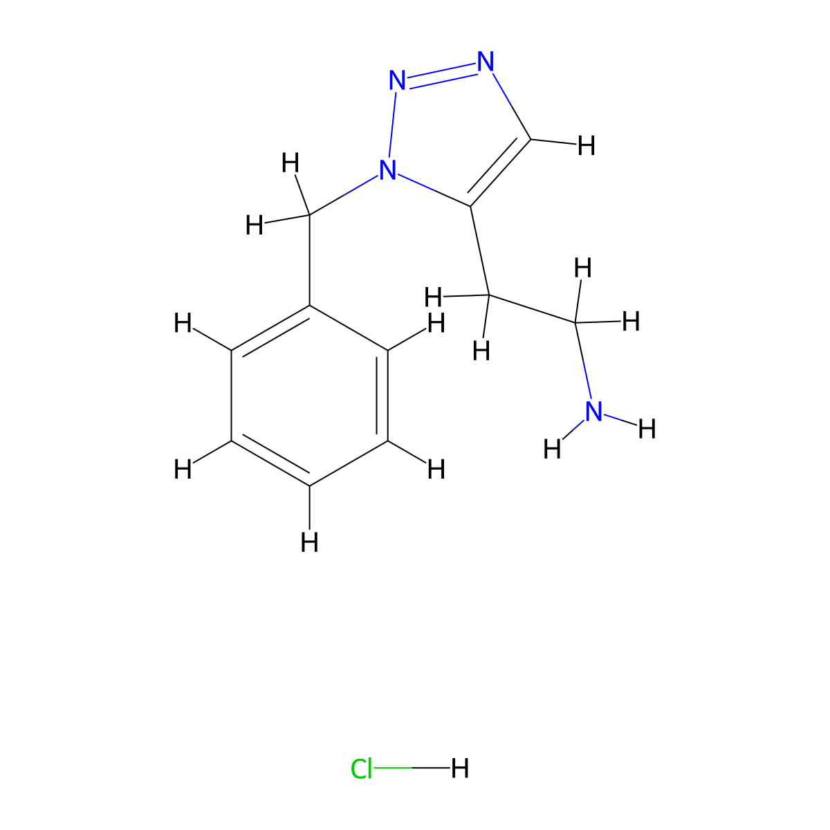 2-(1-benzyl-1H-1,2,3-triazol-5-yl)ethan-1-amine hydrochloride molecular structure, CAS 1706458-90-3