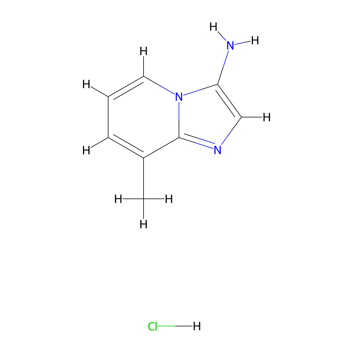 8-Methylimidazo[1,2-a]pyridin-3-amine hydrochloride molecular structure, CAS 1706459-04-2