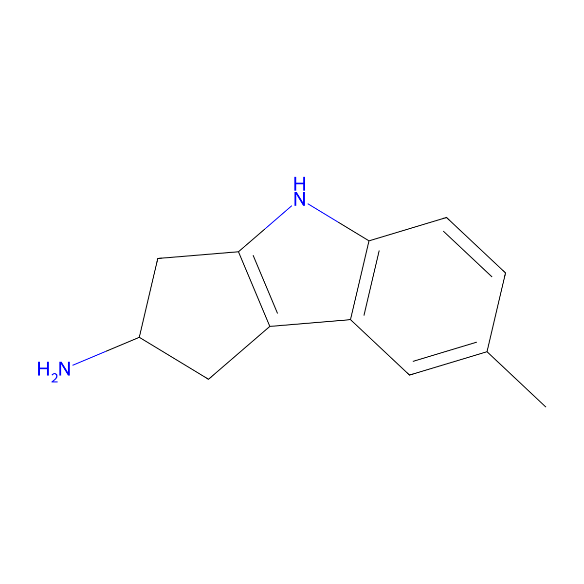 7-methyl-1H,2H,3H,4H-cyclopenta[b]indol-2-amine molecular structure, CAS 1706459-15-5