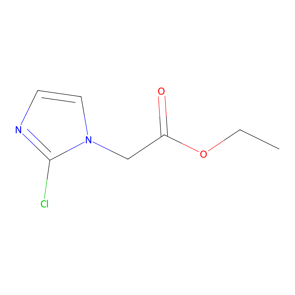 ethyl 2-(2-chloro-1H-imidazol-1-yl)acetate molecular structure, CAS 1706459-57-5