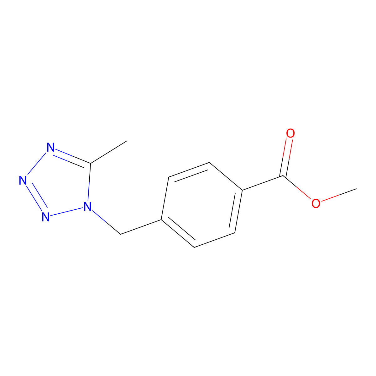 Methyl 4-[(5-methyl-1H-tetrazol-1-yl)methyl]benzoate molecular structure, CAS 1706459-79-1