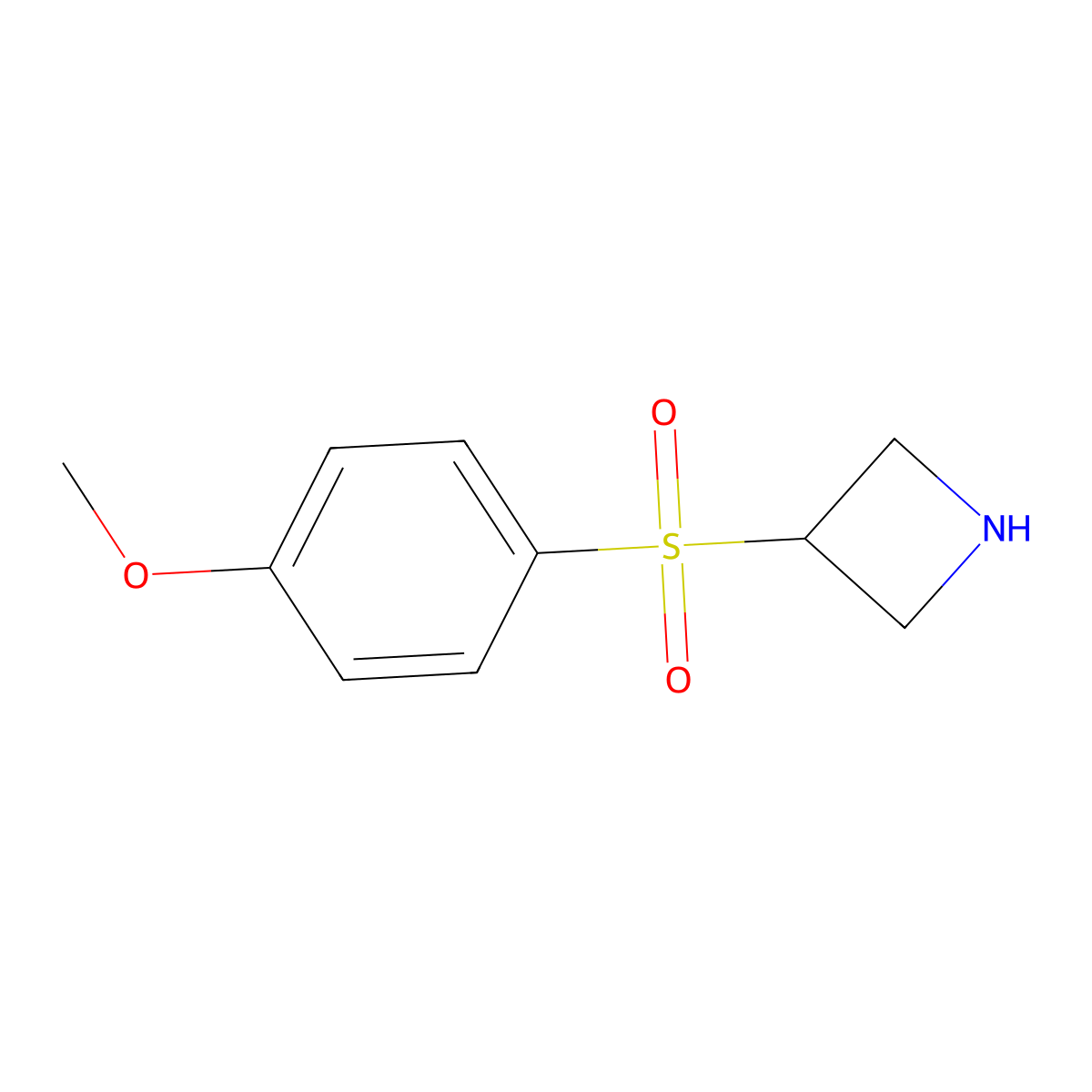 3-(4-Methoxybenzenesulfonyl)azetidine molecular structure, CAS 1706459-87-1