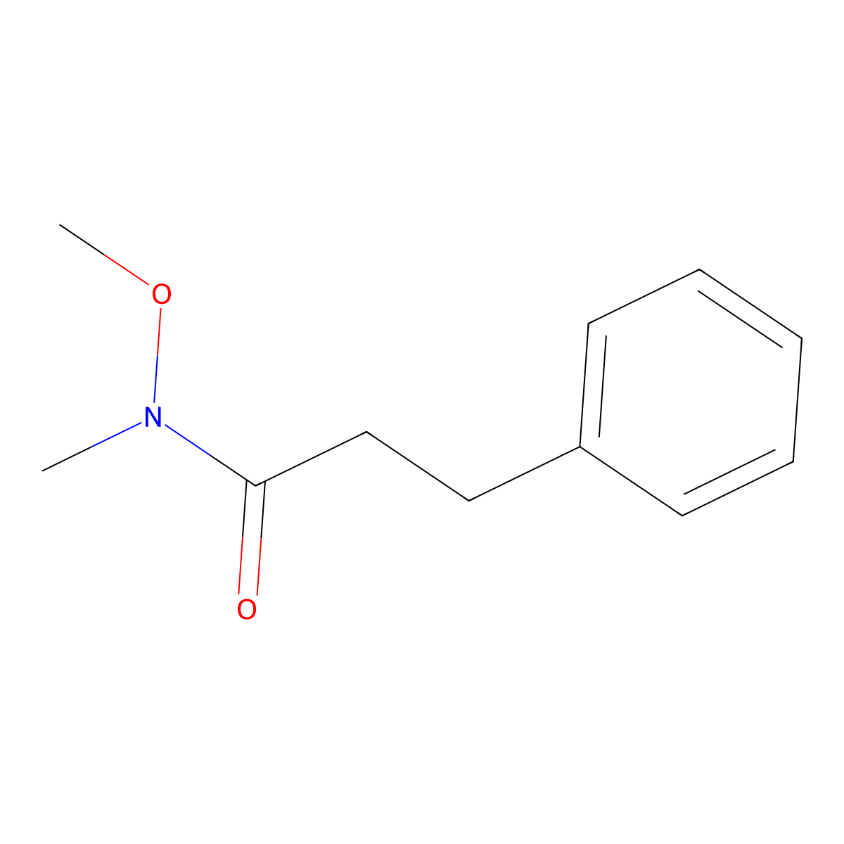 N-methoxy-N-methyl-3-phenylpropanamide molecular structure, CAS 170646-96-5