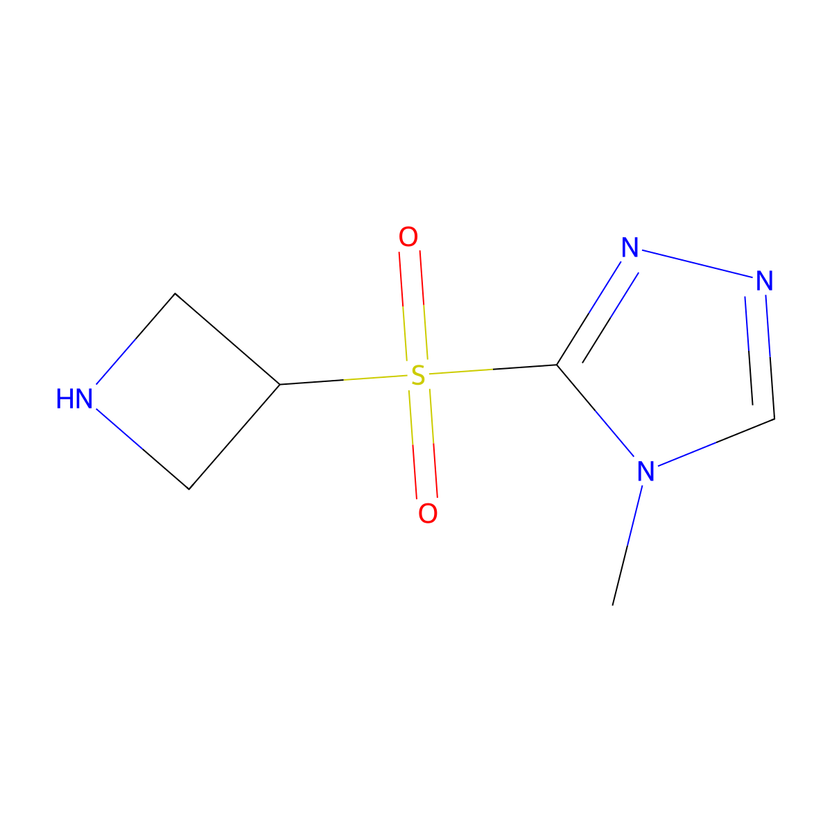 3-(Azetidine-3-sulfonyl)-4-methyl-4H-1,2,4-triazole molecular structure, CAS 1706460-30-1