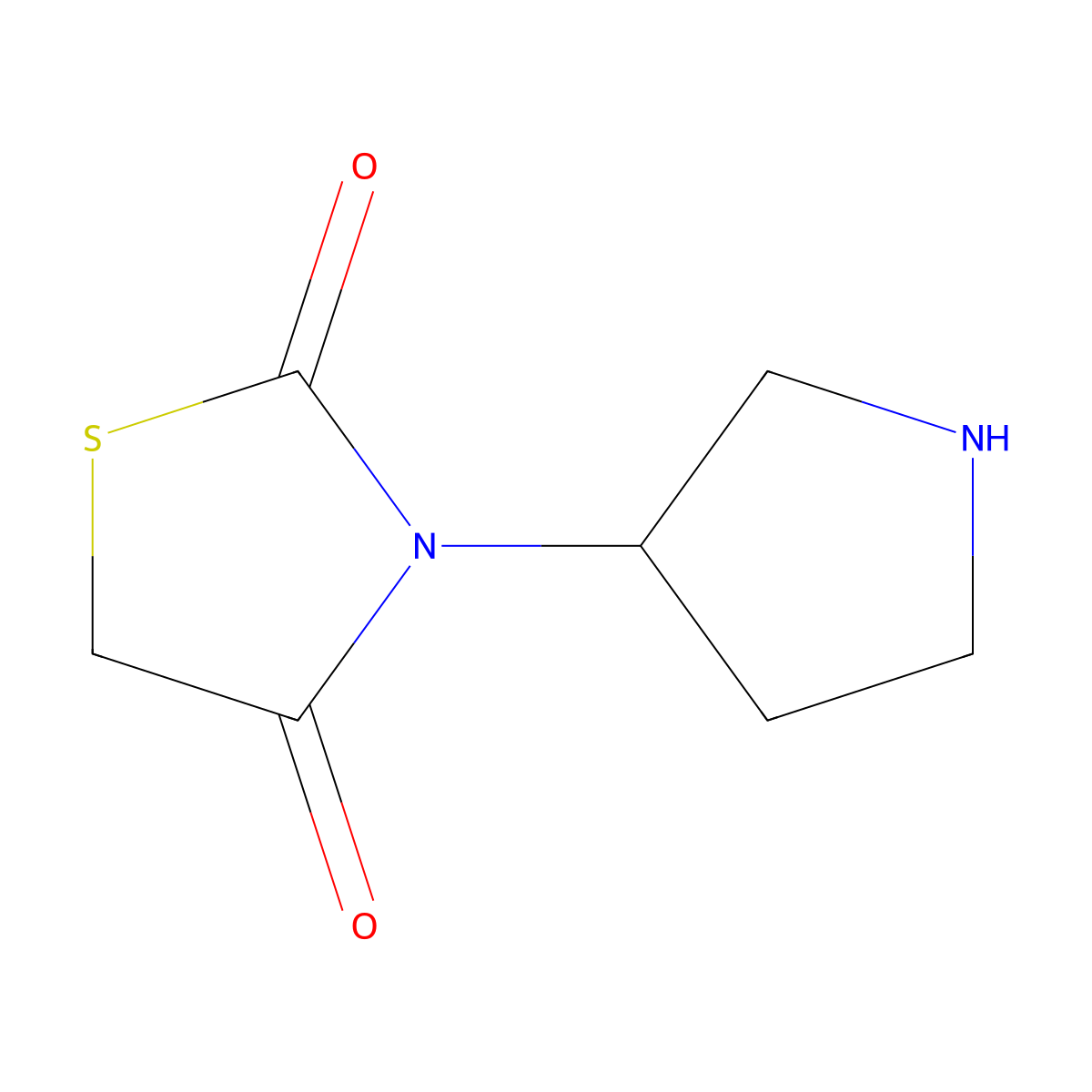 3-(Pyrrolidin-3-yl)-1,3-thiazolidine-2,4-dione molecular structure, CAS 1706460-40-3