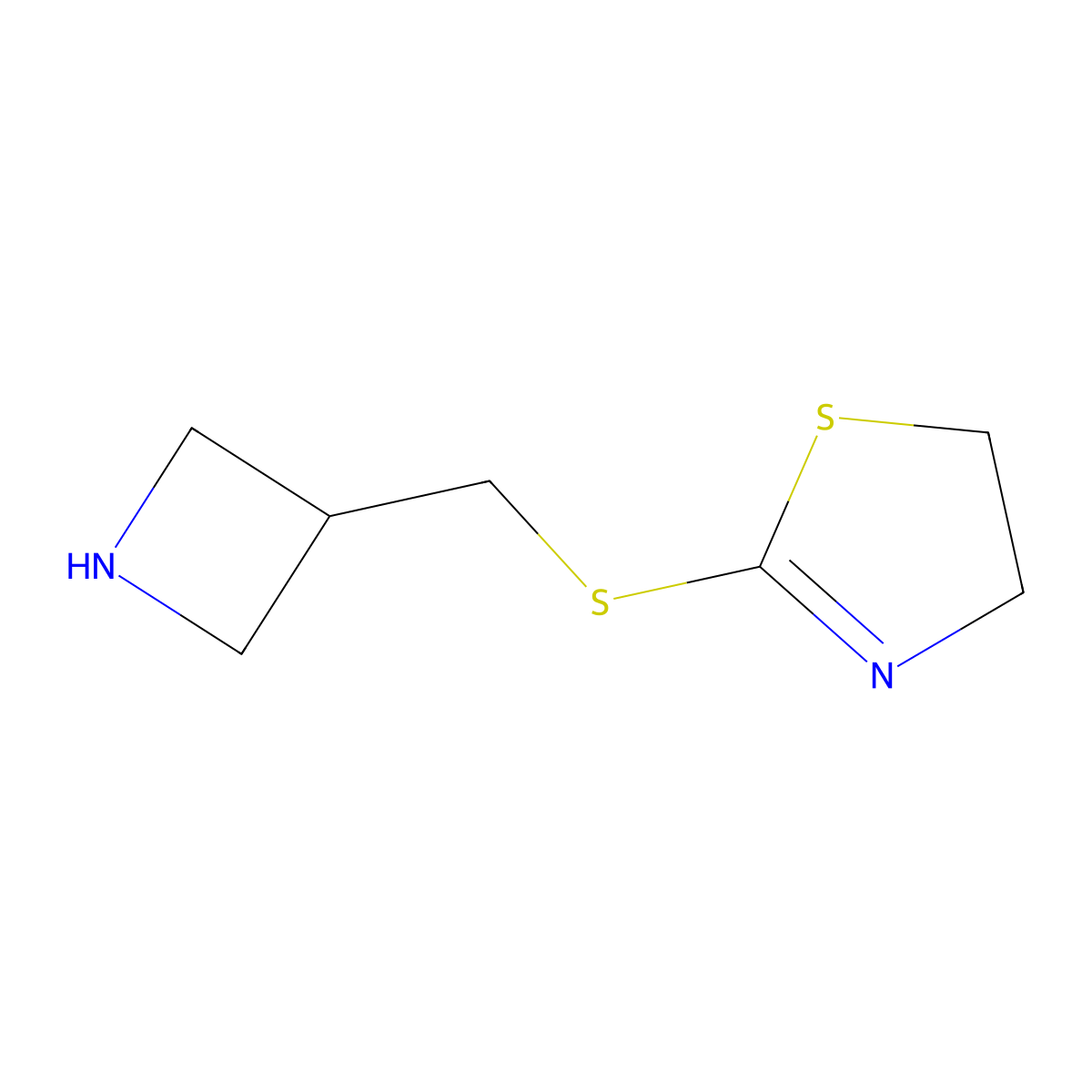 2-{[(Azetidin-3-yl)methyl]sulfanyl}-4,5-dihydro-1,3-thiazole molecular structure, CAS 1706460-41-4