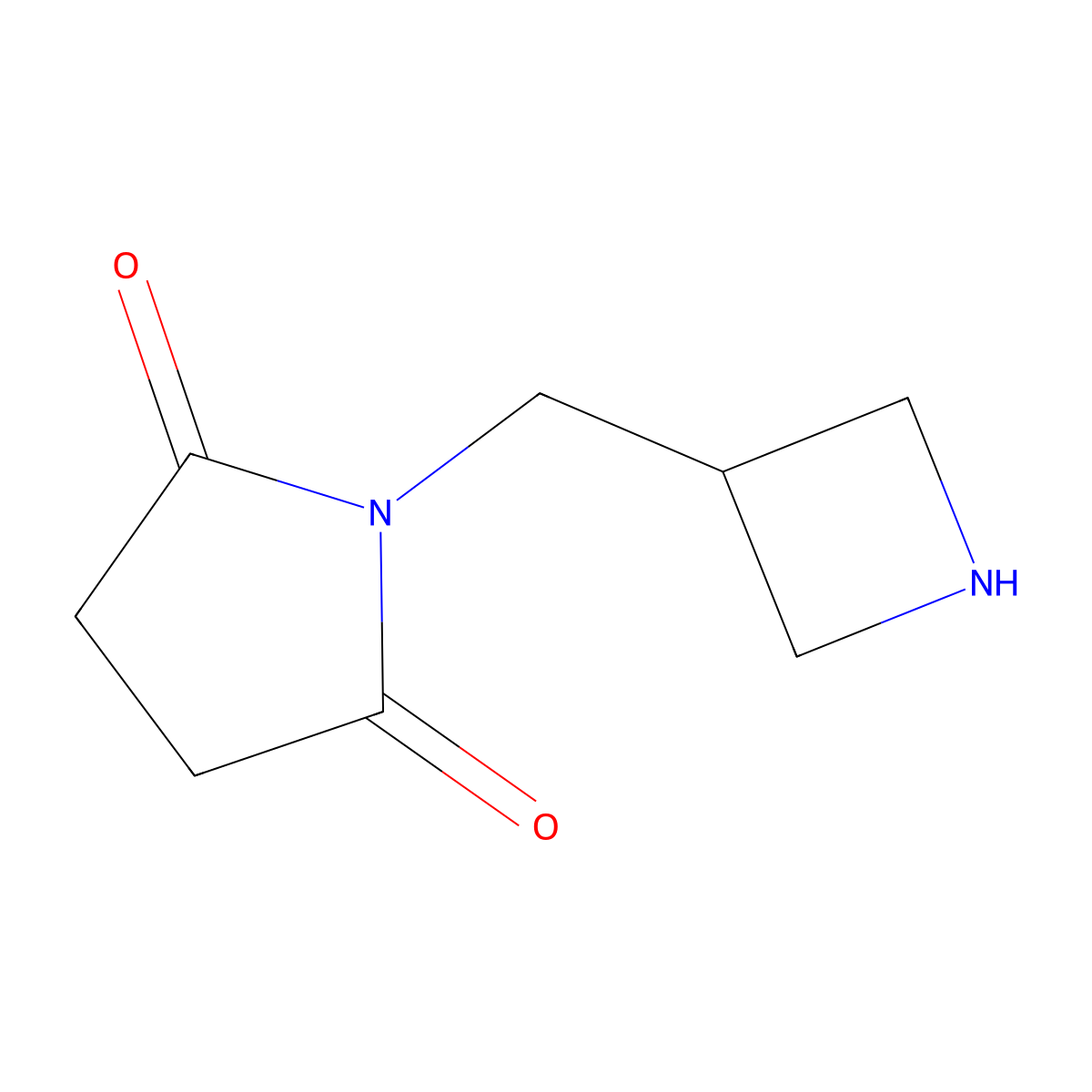 1-[(Azetidin-3-yl)methyl]pyrrolidine-2,5-dione molecular structure, CAS 1706460-42-5