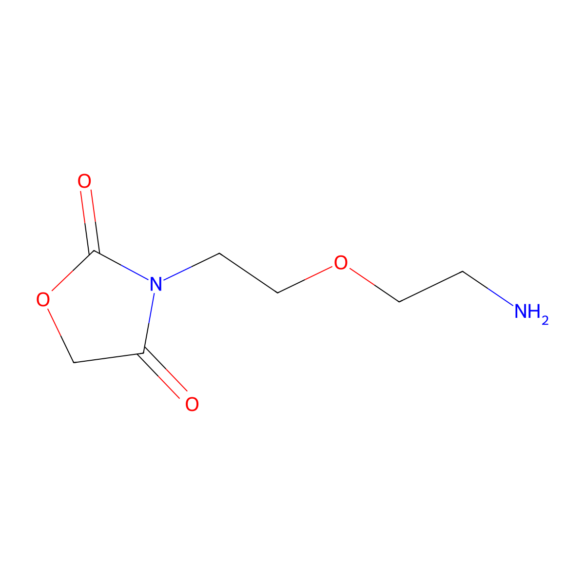 3-[2-(2-Aminoethoxy)ethyl]-1,3-oxazolidine-2,4-dione molecular structure, CAS 1706460-78-7