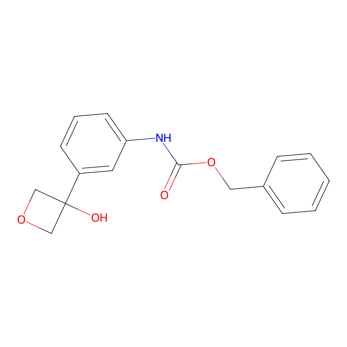 Benzyl (3-(3-hydroxyoxetan-3-yl)phenyl)carbamate molecular structure, CAS 1706460-94-7