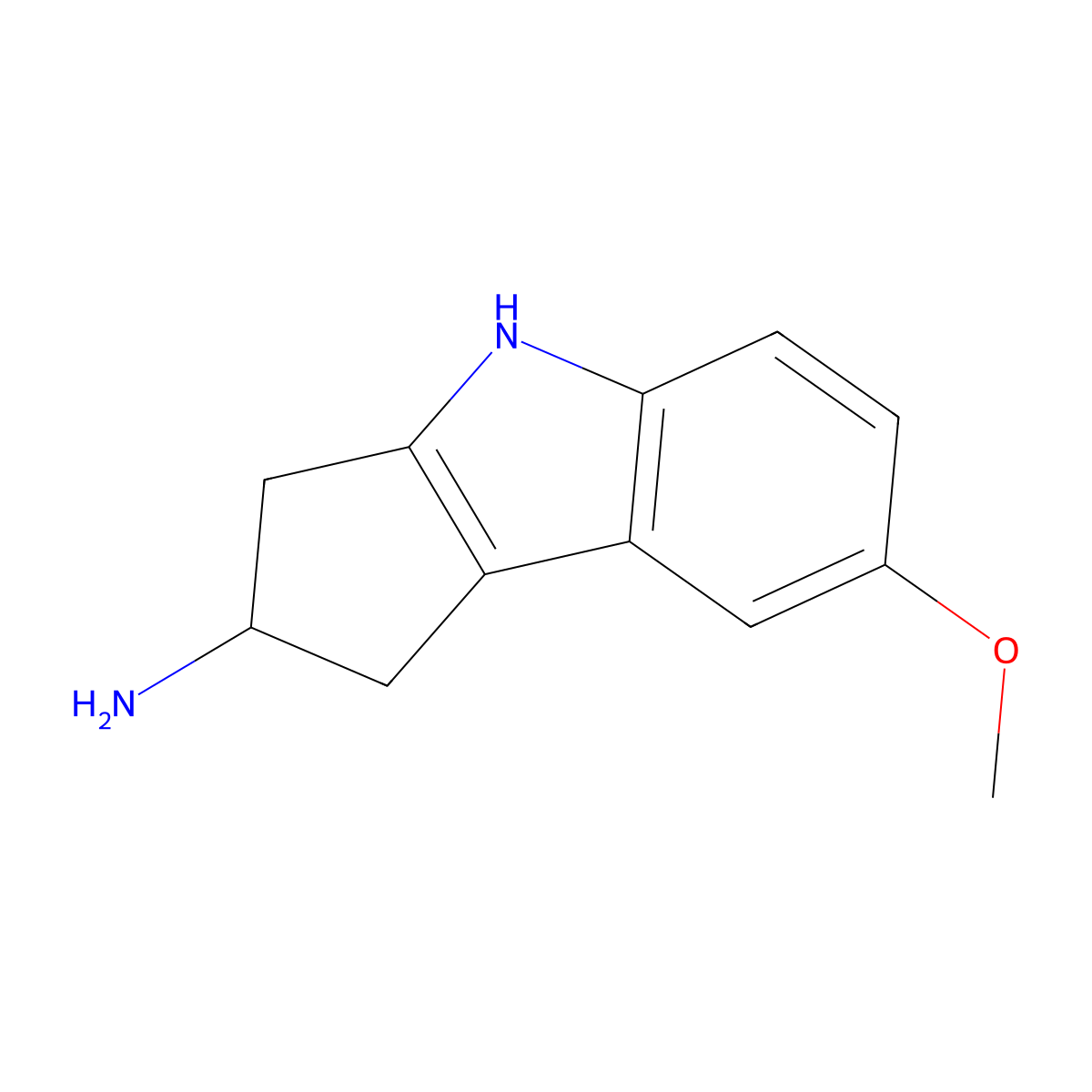 7-methoxy-1H,2H,3H,4H-cyclopenta[b]indol-2-amine molecular structure, CAS 1706461-02-0