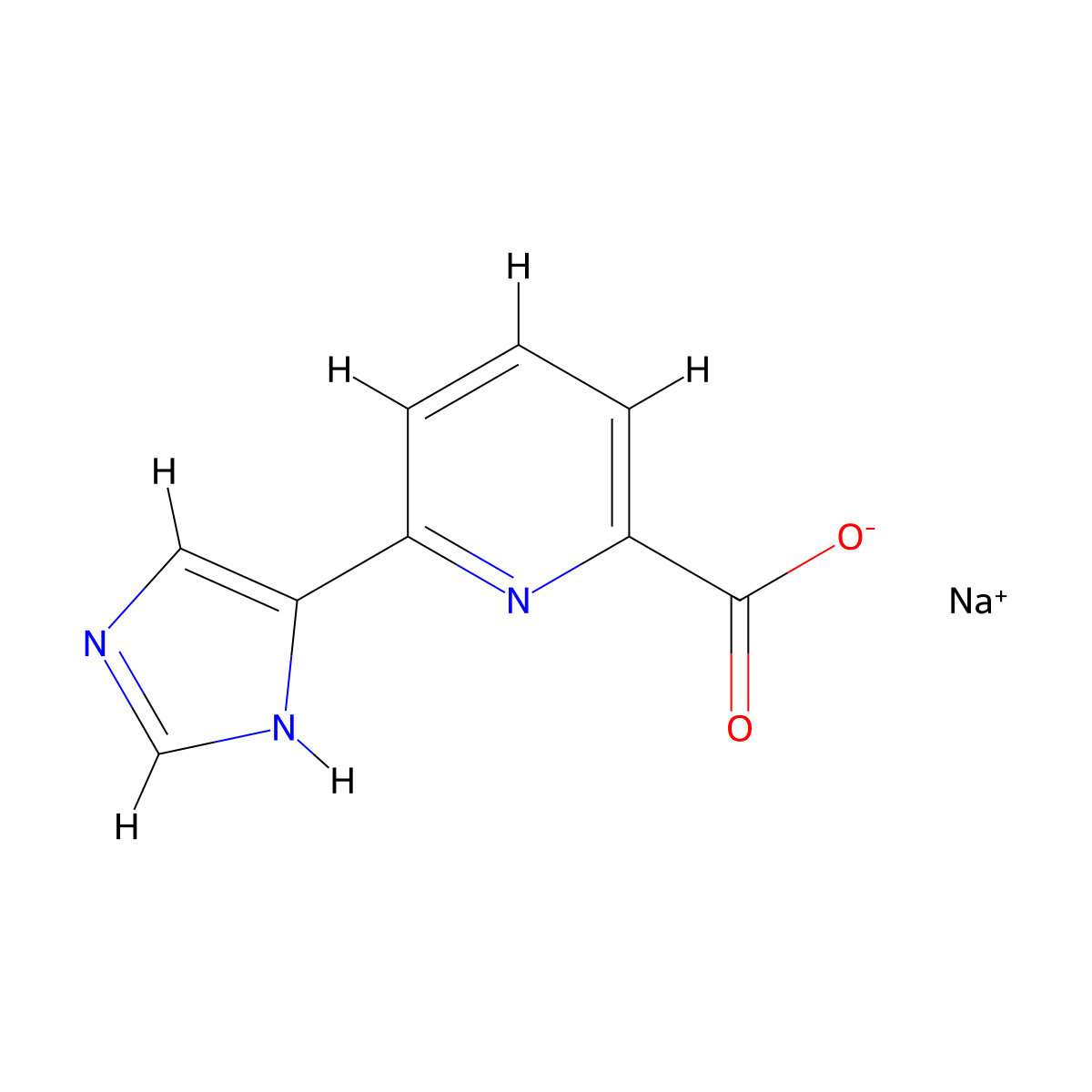 Sodium;6-(1H-imidazol-5-yl)pyridine-2-carboxylate molecular structure, CAS 1706461-04-2