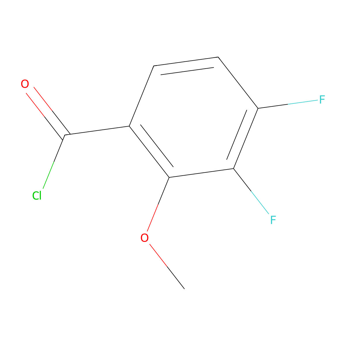 3,4-Difluoro-2-methoxybenzoyl chloride molecular structure, CAS 1706461-08-6