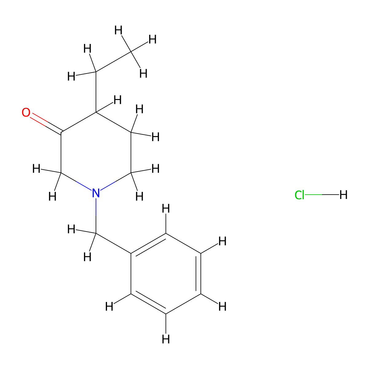 1-Benzyl-4-ethylpiperidin-3-one hydrochloride molecular structure, CAS 1706461-11-1