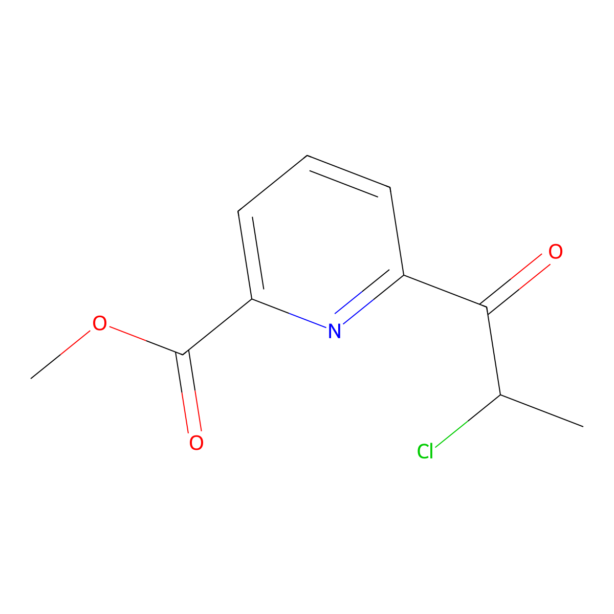Methyl 6-(2-chloropropanoyl)pyridine-2-carboxylate molecular structure, CAS 1706461-17-7