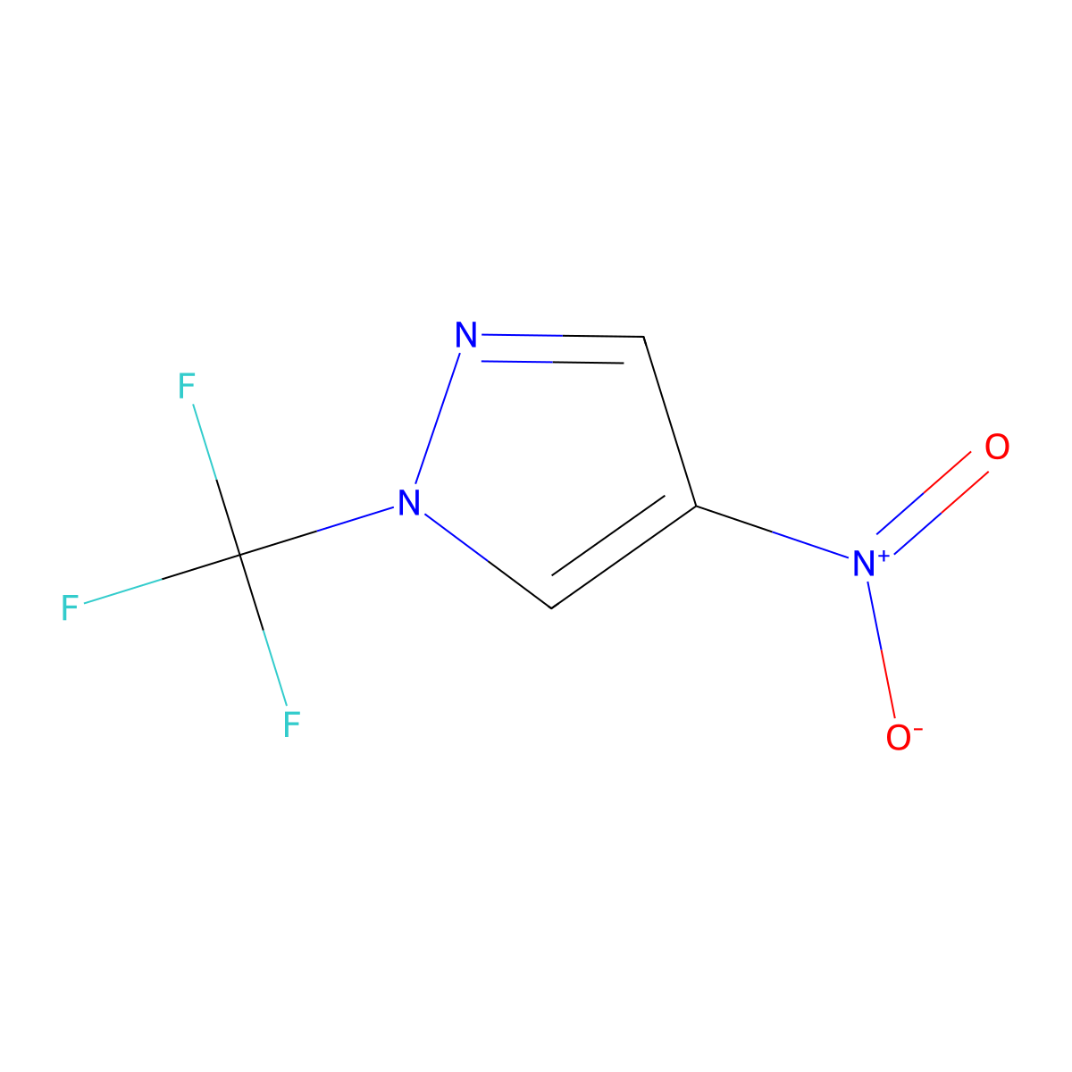 4-Nitro-1-(trifluoromethyl)-1H-pyrazole molecular structure, CAS 1706461-28-0