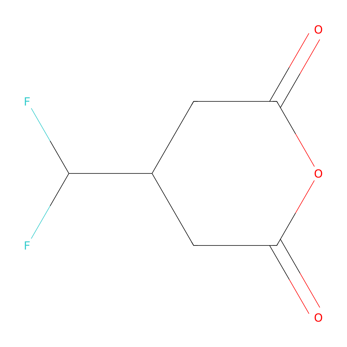 4-(Difluoromethyl)oxane-2,6-dione molecular structure, CAS 1706461-52-0