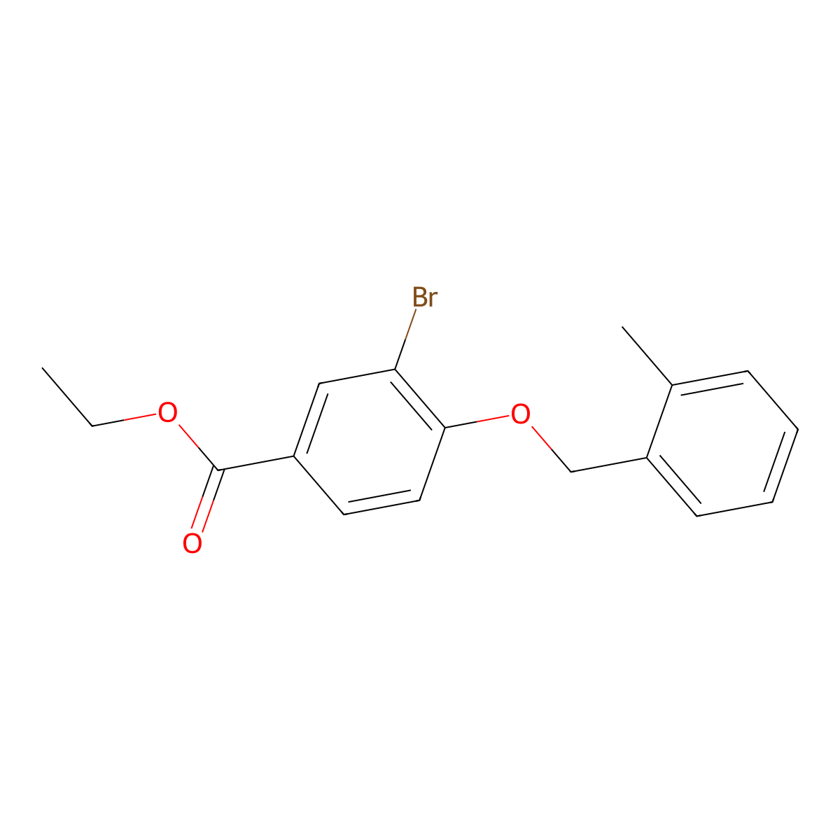 Ethyl 3-bromo-4-((2-methylbenzyl)oxy)benzoate molecular structure, CAS 1706461-57-5