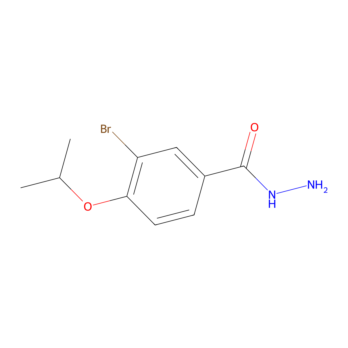 3-Bromo-4-isopropoxybenzohydrazide molecular structure, CAS 1706461-66-6