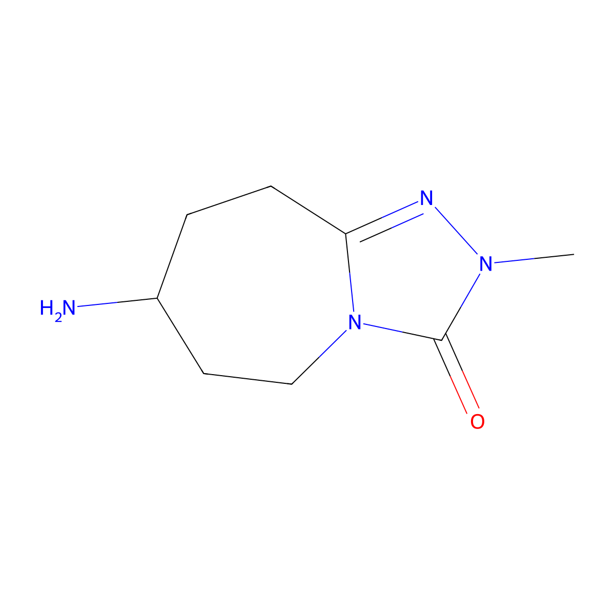 7-Amino-2-methyl-6,7,8,9-tetrahydro-2H-[1,2,4]triazolo[4,3-a]azepin-3(5H)-one molecular structure, CAS 1706461-98-4