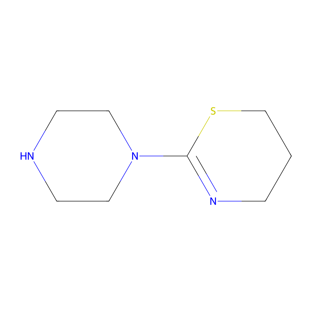 2-piperazin-1-yl-5,6-dihydro-4H-1,3-thiazine molecular structure, CAS 1706462-18-1