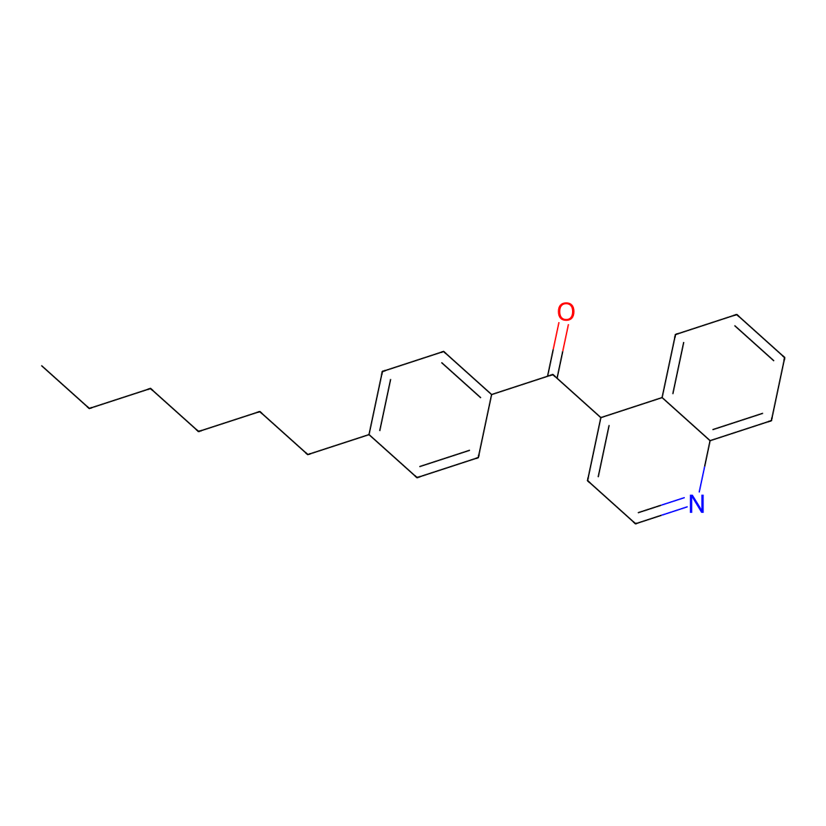 4-(4-Hexylbenzoyl)quinoline molecular structure, CAS 1706462-35-2