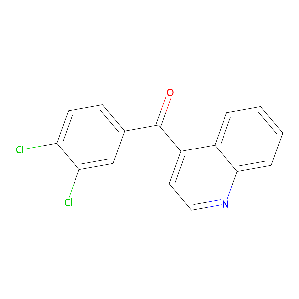 4-(3,4-Dichlorobenzoyl)quinoline molecular structure, CAS 1706462-39-6
