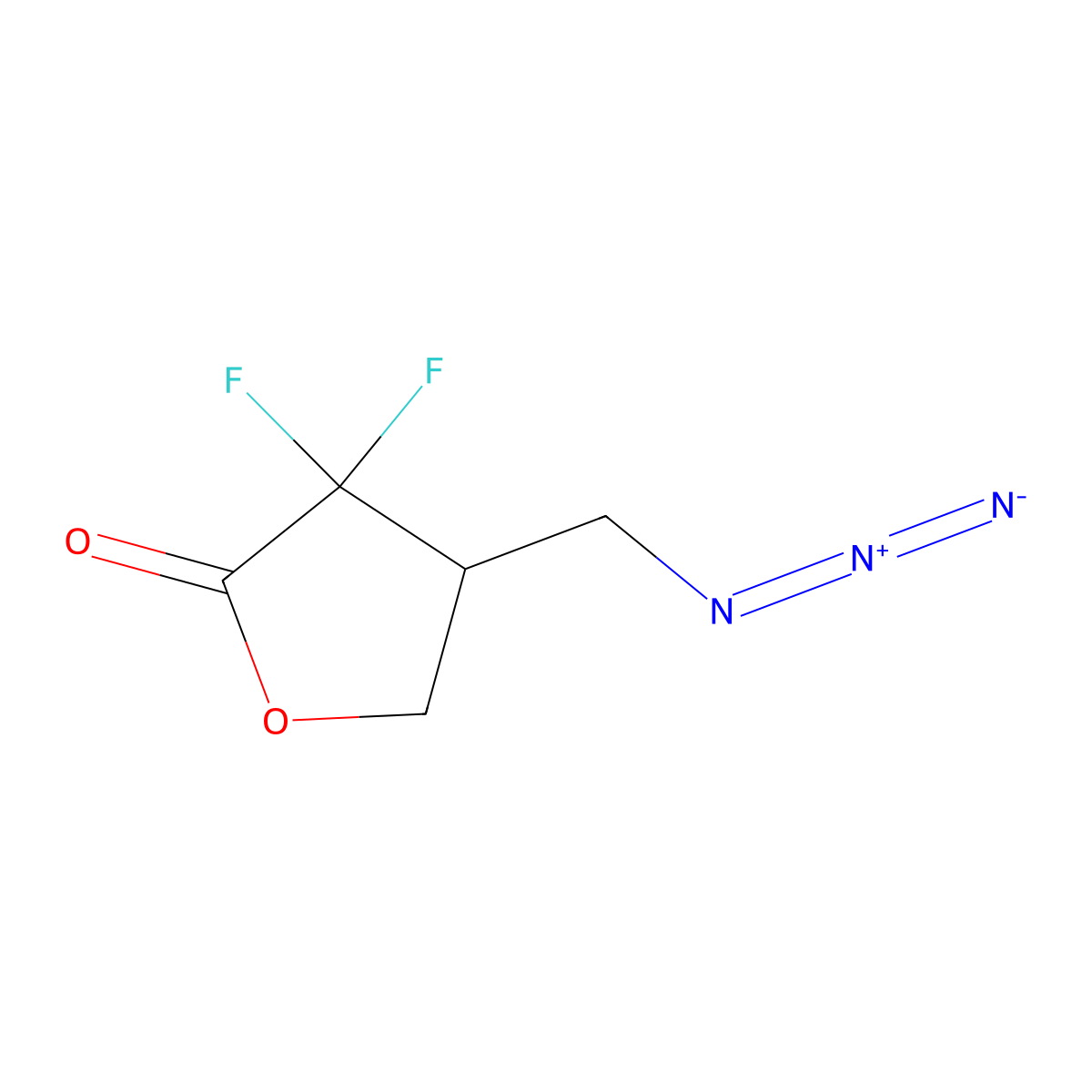 4-(Azidomethyl)-3,3-difluorooxolan-2-one molecular structure, CAS 1706462-54-5