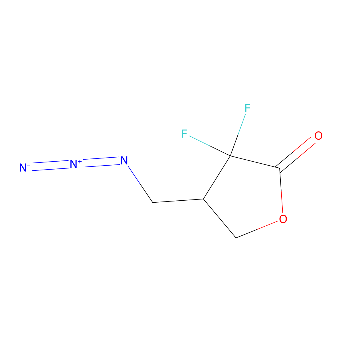 4-(Azidomethyl)-3,3-difluorooxolan-2-one molecular structure, CAS 1706462-54-5