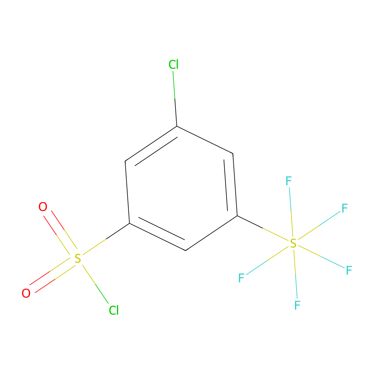 3-Chloro-5-(pentafluorosulfur)benzenesulfonyl chloride molecular structure, CAS 1706462-61-4
