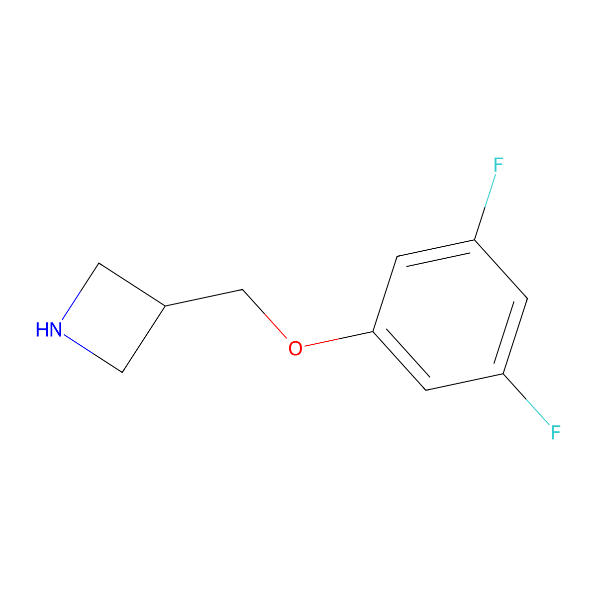 3-[(3,5-Difluorophenoxy)methyl]azetidine molecular structure, CAS 1706462-65-8