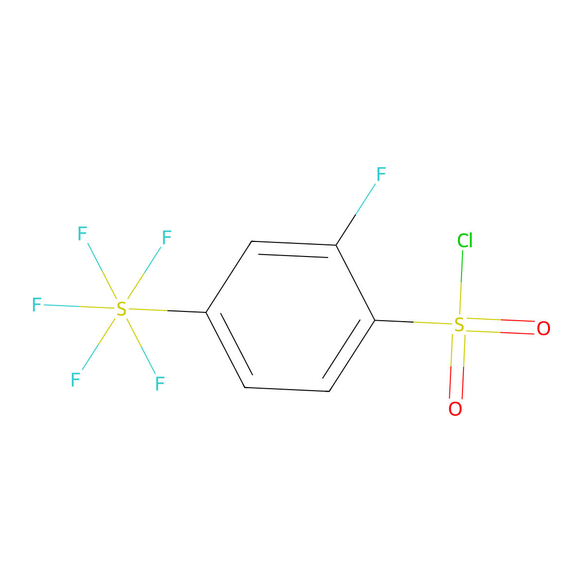 2-Fluoro-4-(pentafluorosulfur)benzenesulfonyl chloride molecular structure, CAS 1706462-71-6